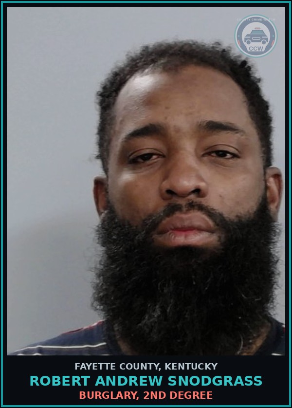 Booking mugshot of ROBERT ANDREW SNODGRASS in Fayette County