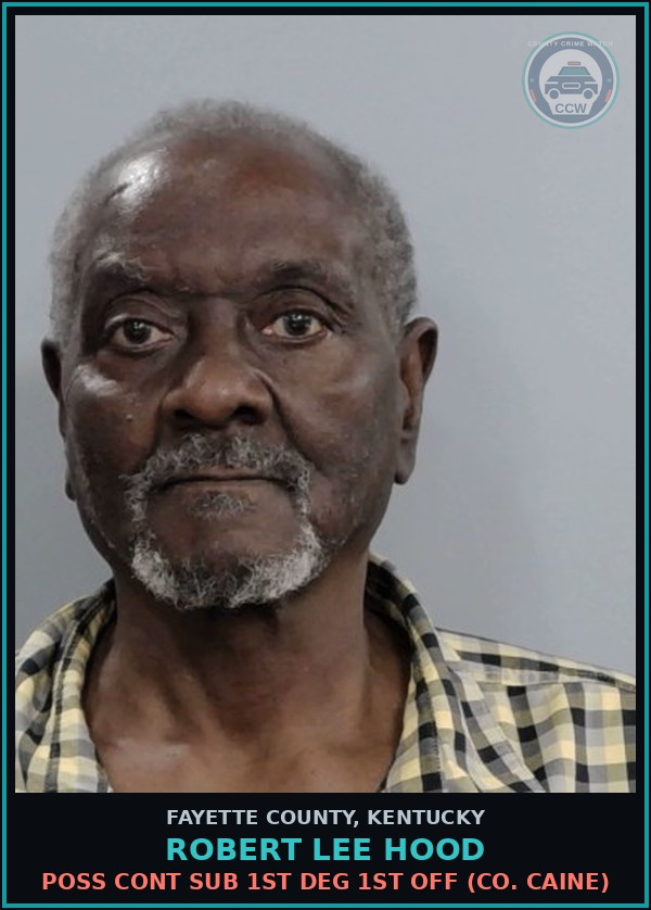 Booking mugshot of ROBERT LEE HOOD in Fayette County