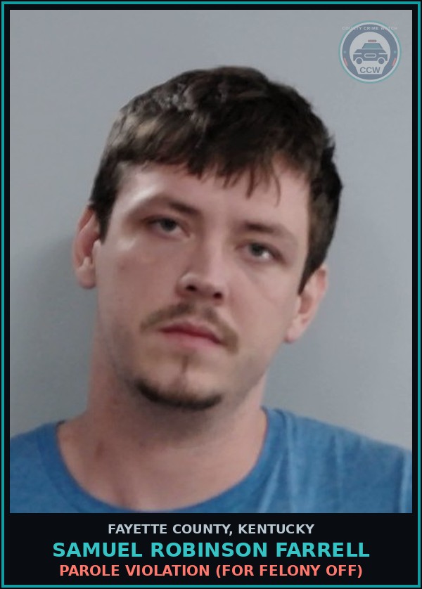 Booking mugshot of SAMUEL ROBINSON FARRELL in Fayette County