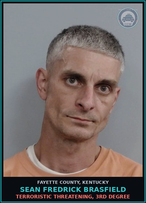 Booking mugshot of SEAN FREDRICK BRASFIELD in Fayette County