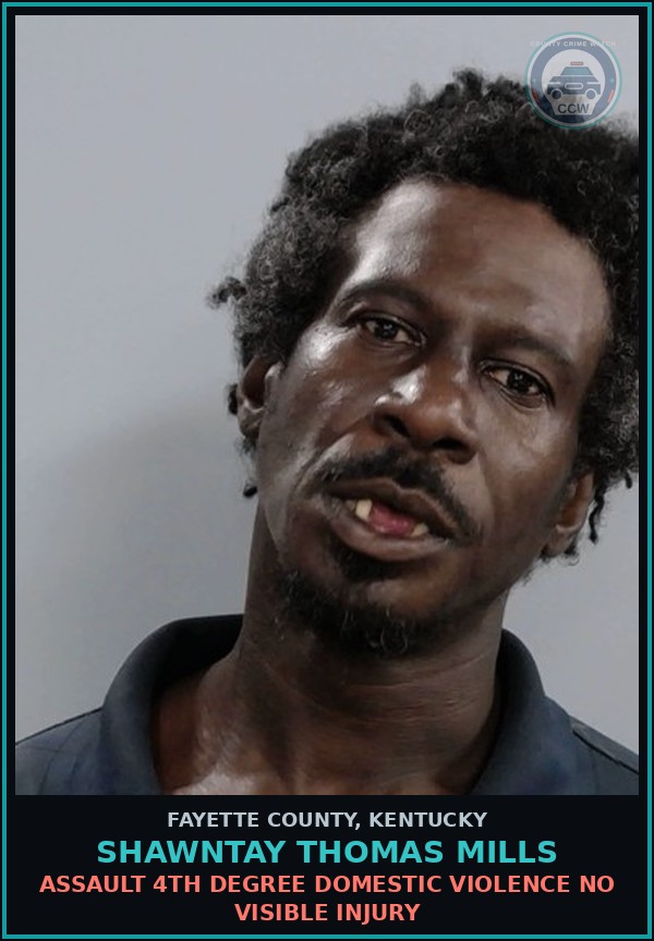 Booking mugshot of SHAWNTAY THOMAS MILLS in Fayette County