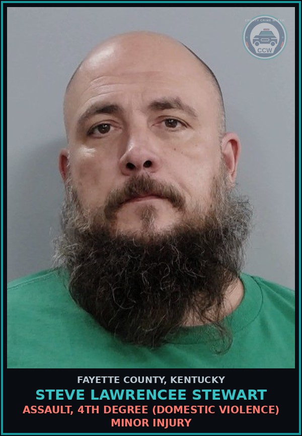 Booking mugshot of STEVE LAWRENCEE STEWART in Fayette County