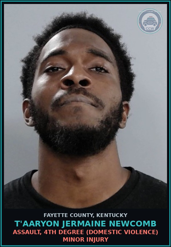 Booking mugshot of T'AARYON JERMAINE NEWCOMB in Fayette County