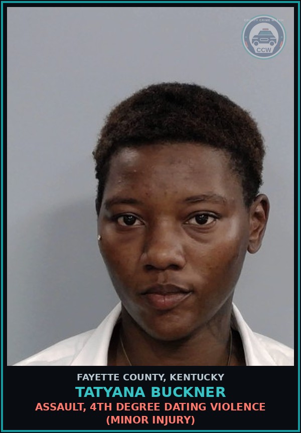 Booking mugshot of TATYANA BUCKNER in Fayette County