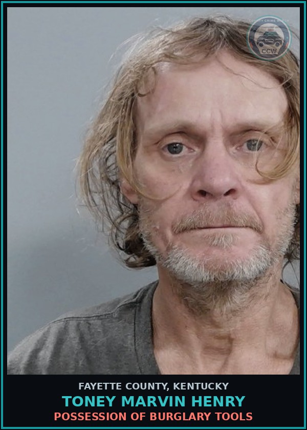 Booking mugshot of TONEY MARVIN HENRY in Fayette County