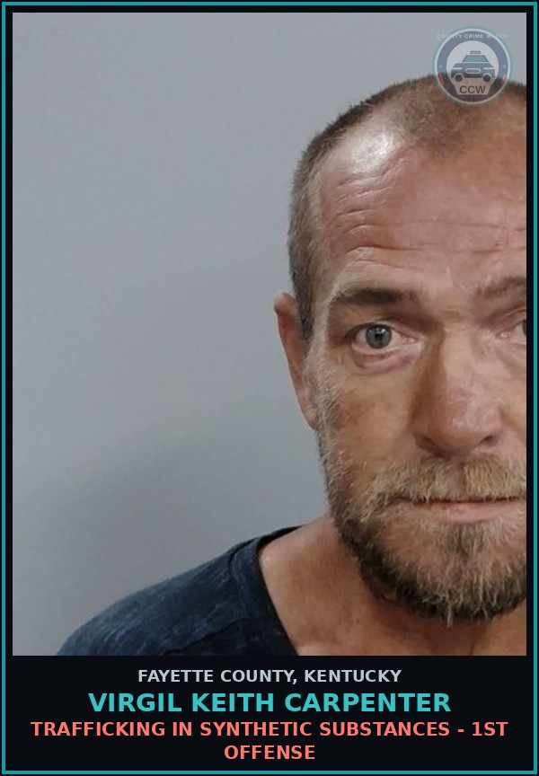 Booking mugshot of VIRGIL KEITH CARPENTER in Fayette County
