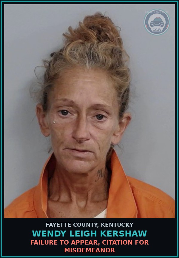 Booking mugshot of WENDY LEIGH KERSHAW in Fayette County