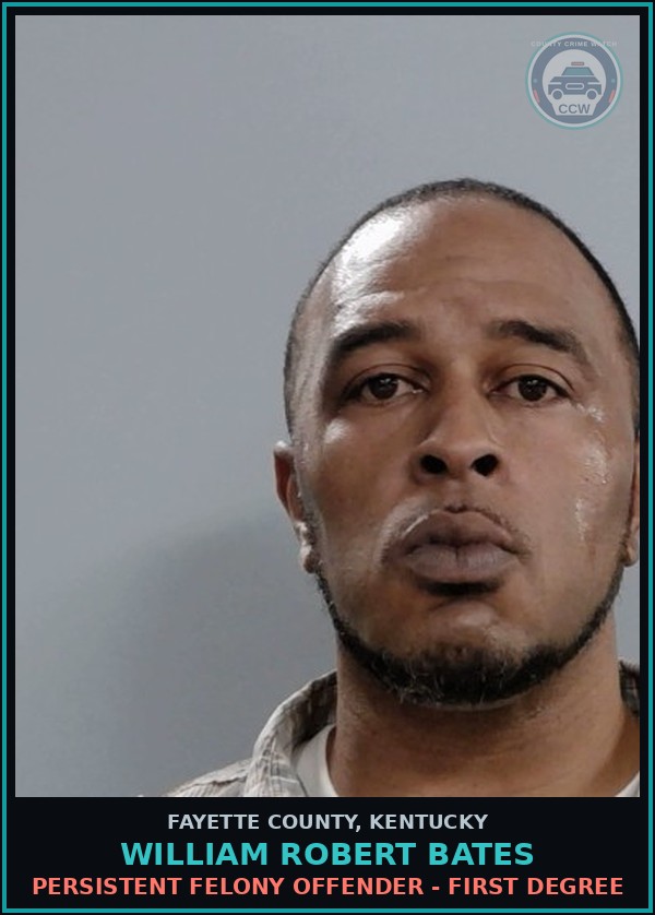 Booking mugshot of WILLIAM ROBERT BATES in Fayette County