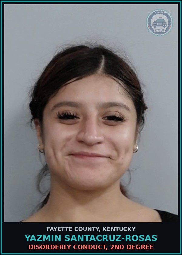 Booking mugshot of YAZMIN SANTACRUZ-ROSAS in Fayette County