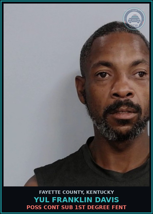 Booking mugshot of YUL FRANKLIN DAVIS in Fayette County
