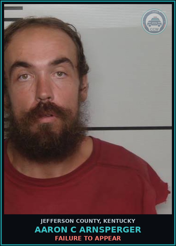 Booking mugshot of Aaron C Arnsperger in Jefferson County
