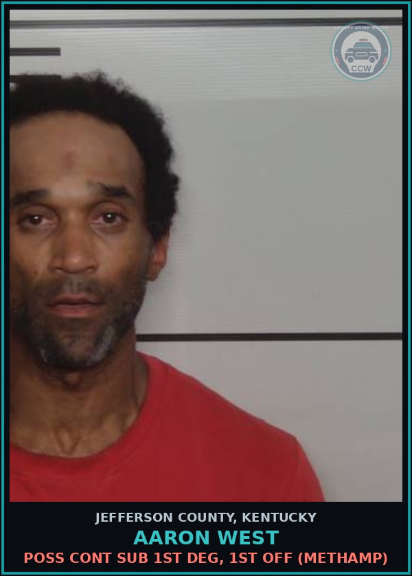 Booking mugshot of Aaron West in Jefferson County