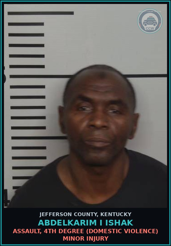 Booking mugshot of Abdelkarim I Ishak in Jefferson County