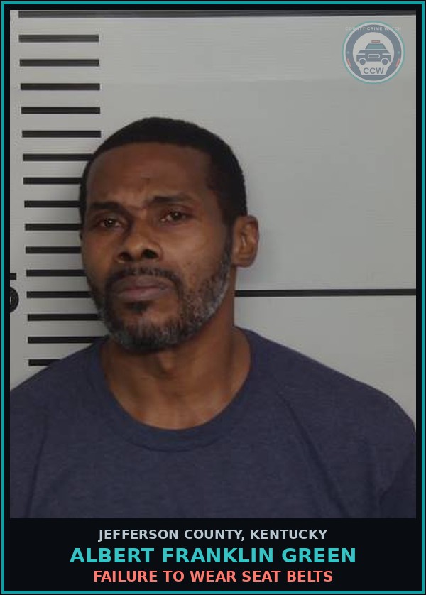 Booking mugshot of Albert Franklin Green in Jefferson County