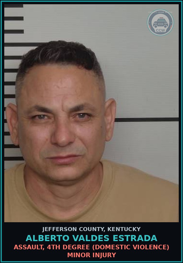 Booking mugshot of Alberto Valdes Estrada in Jefferson County