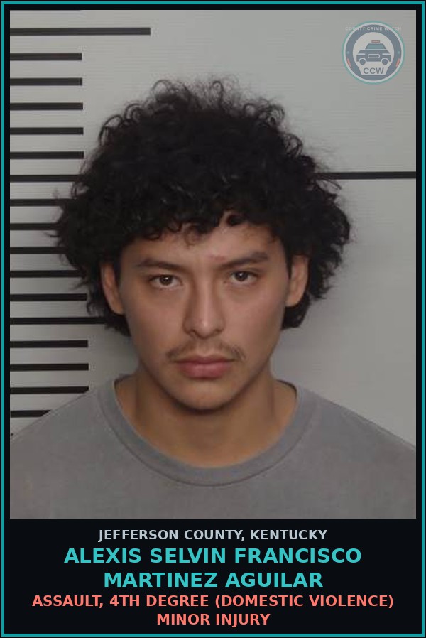 Booking mugshot of Alexis Selvin Francisco Martinez Aguilar in Jefferson County