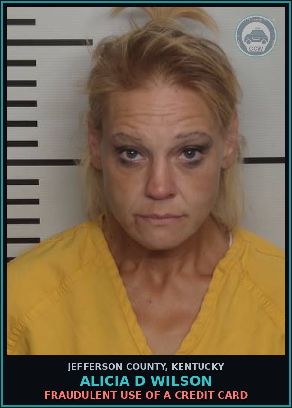 Booking mugshot of Alicia D Wilson in Jefferson County