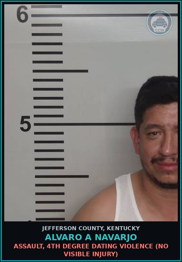 Booking mugshot of Alvaro A Navarjo in Jefferson County