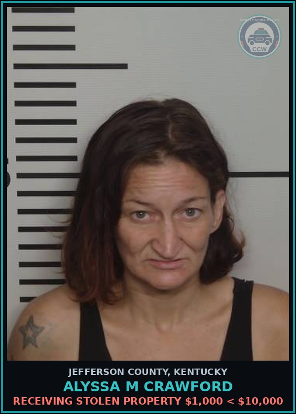 Booking mugshot of Alyssa M Crawford in Jefferson County