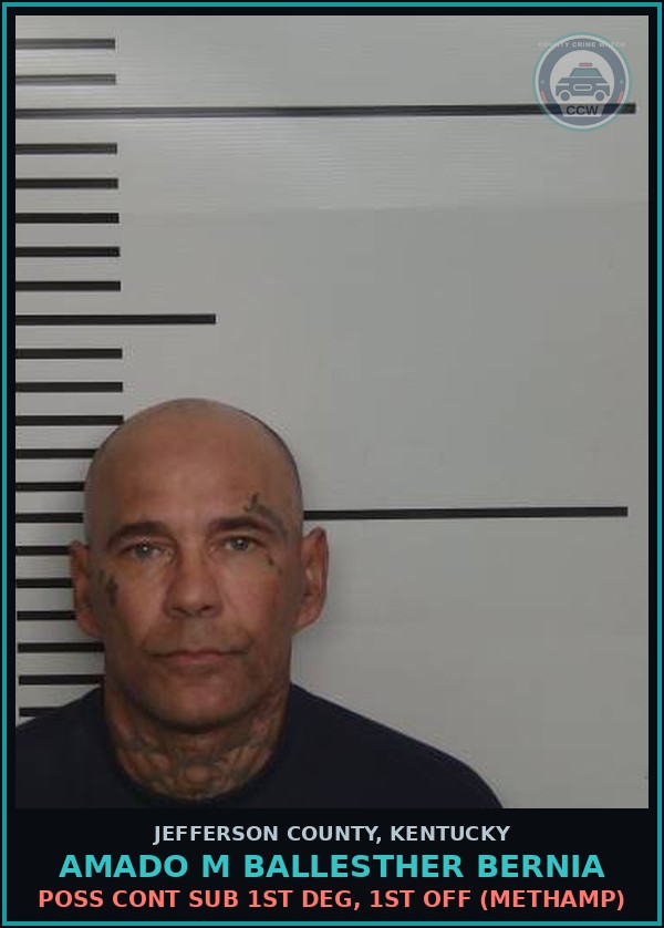Booking mugshot of Amado M Ballesther Bernia in Jefferson County