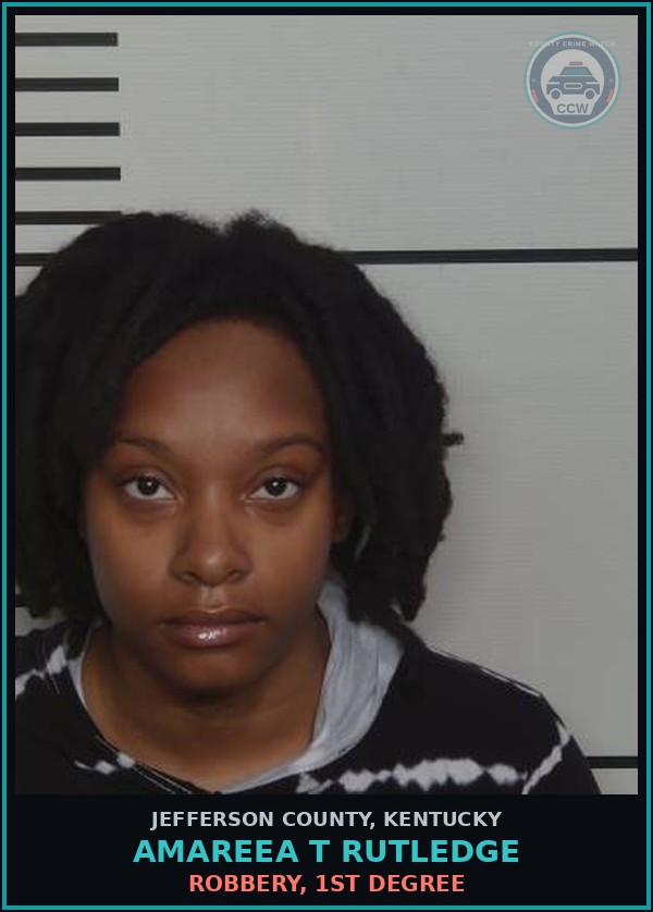 Booking mugshot of Amareea T Rutledge in Jefferson County