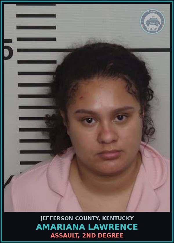 Booking mugshot of Amariana Lawrence in Jefferson County