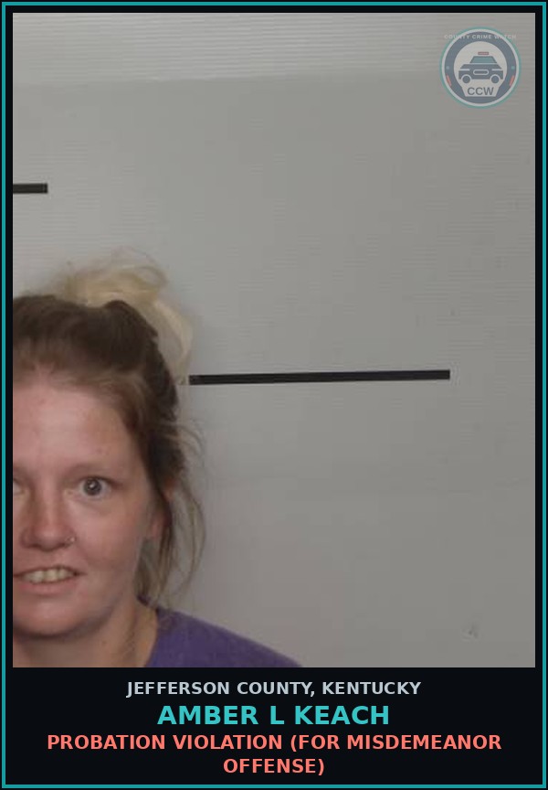 Booking mugshot of Amber L Keach in Jefferson County