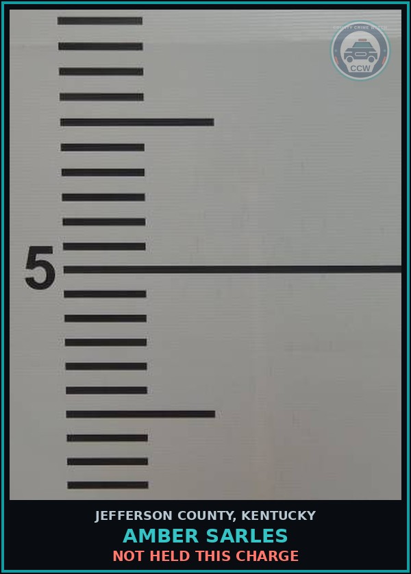 Booking mugshot of Amber Sarles in Jefferson County