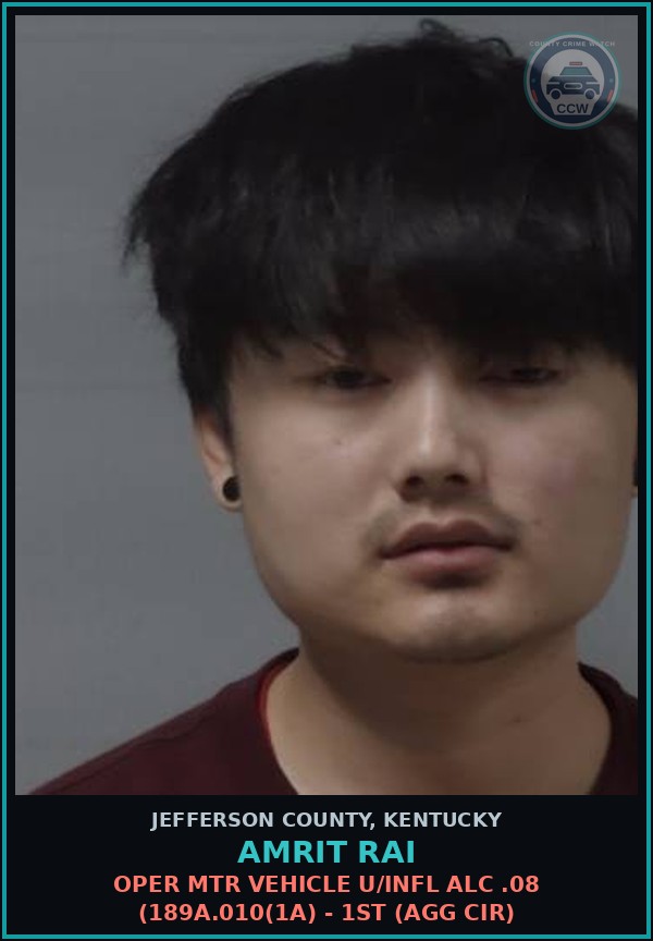 Booking mugshot of Amrit Rai in Jefferson County