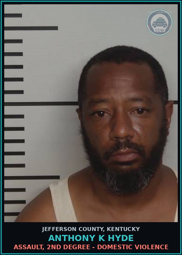 Booking mugshot of Anthony K Hyde in Jefferson County