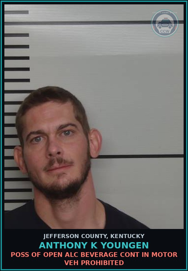 Booking mugshot of Anthony K Youngen in Jefferson County