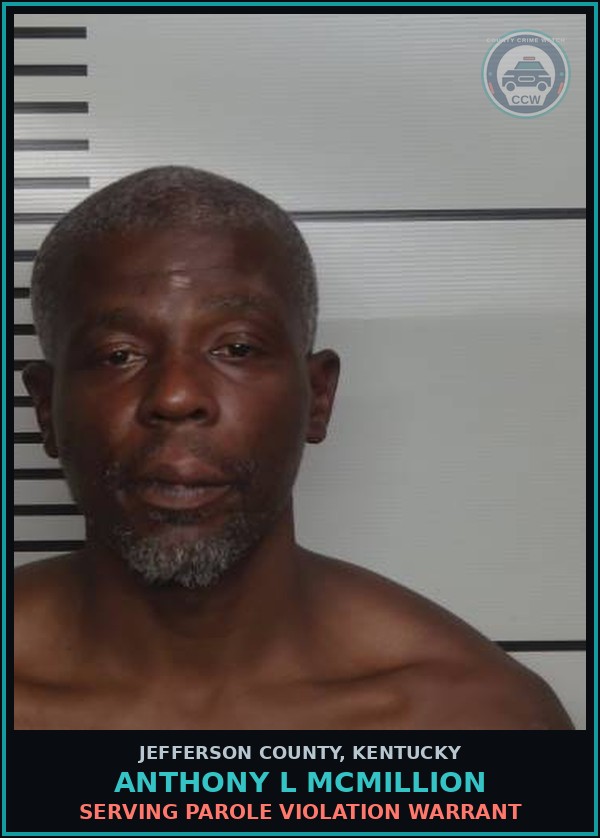 Booking mugshot of Anthony L Mcmillion in Jefferson County