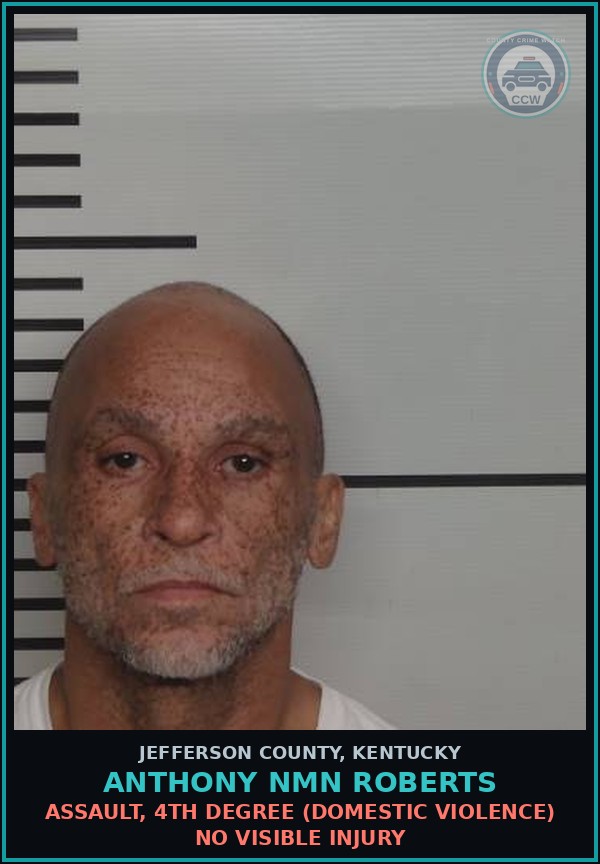 Booking mugshot of Anthony Nmn Roberts in Jefferson County