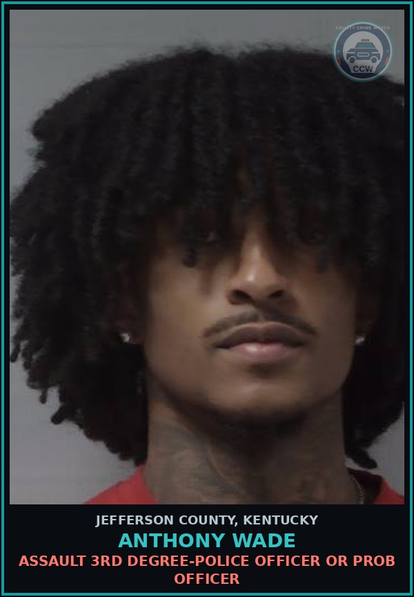 Booking mugshot of Anthony Wade in Jefferson County