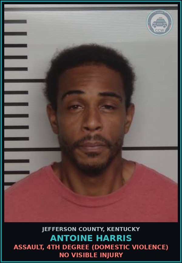 Booking mugshot of Antoine Harris in Jefferson County