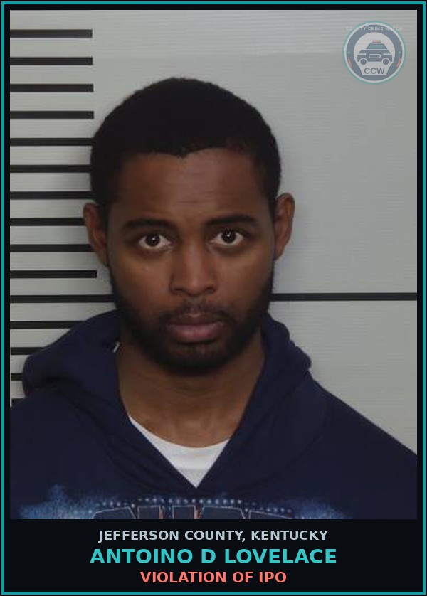Booking mugshot of Antoino D Lovelace in Jefferson County