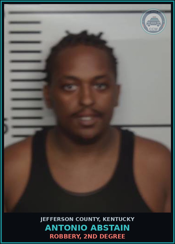 Booking mugshot of Antonio Abstain in Jefferson County