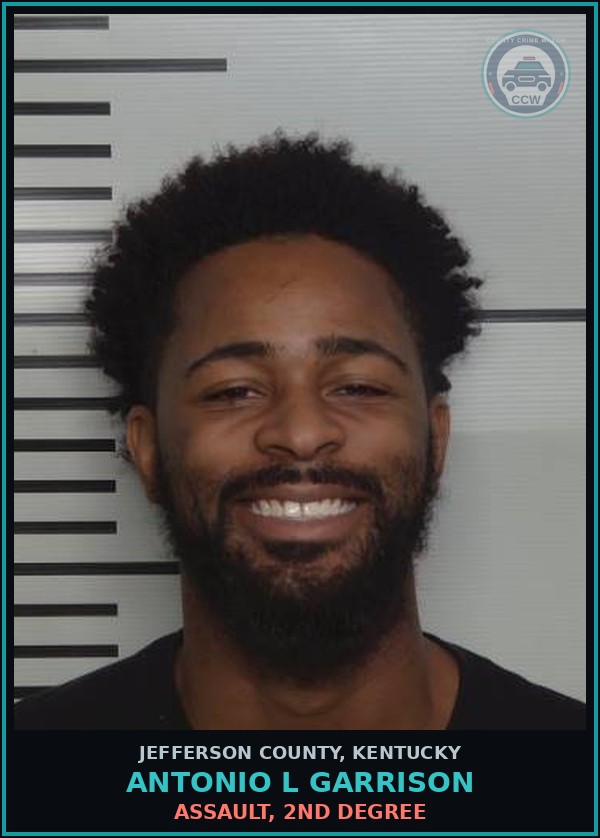 Booking mugshot of Antonio L Garrison in Jefferson County