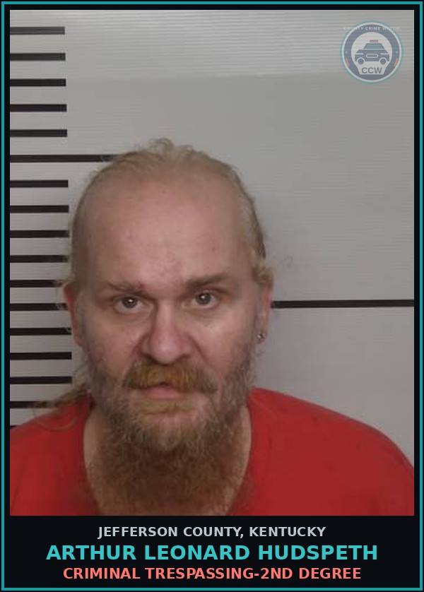Booking mugshot of Arthur Leonard Hudspeth in Jefferson County