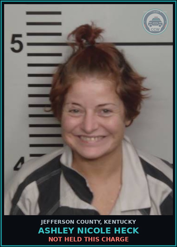 Booking mugshot of Ashley Nicole Heck in Jefferson County