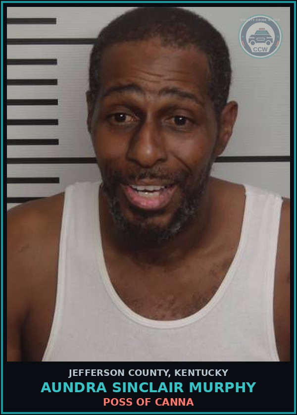 Booking mugshot of Aundra Sinclair Murphy in Jefferson County