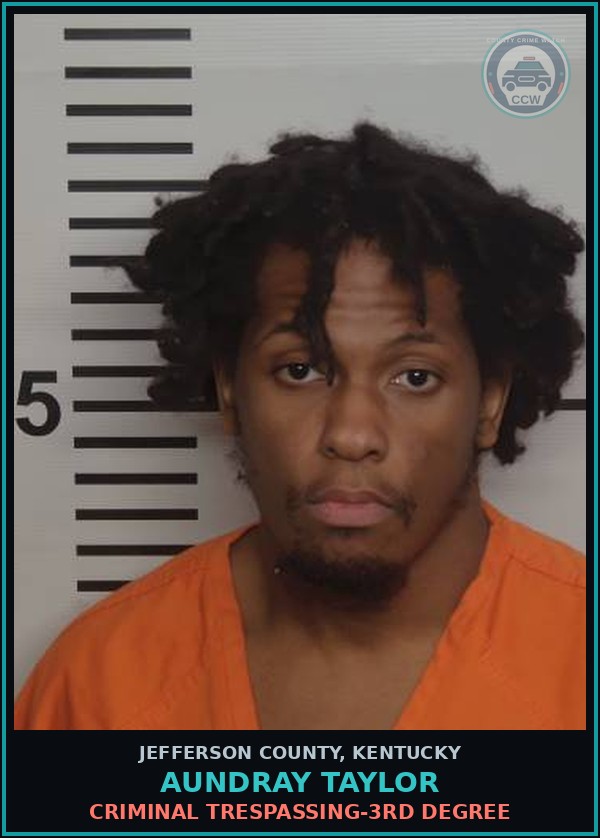 Booking mugshot of Aundray Taylor in Jefferson County