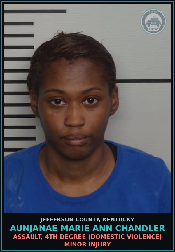 Booking mugshot of Aunjanae Marie Ann Chandler in Jefferson County