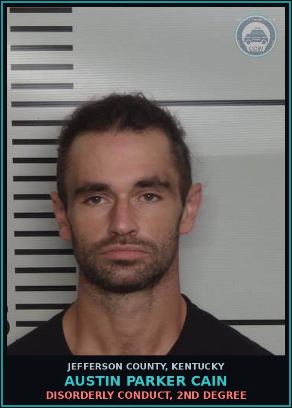 Booking mugshot of Austin Parker Cain in Jefferson County