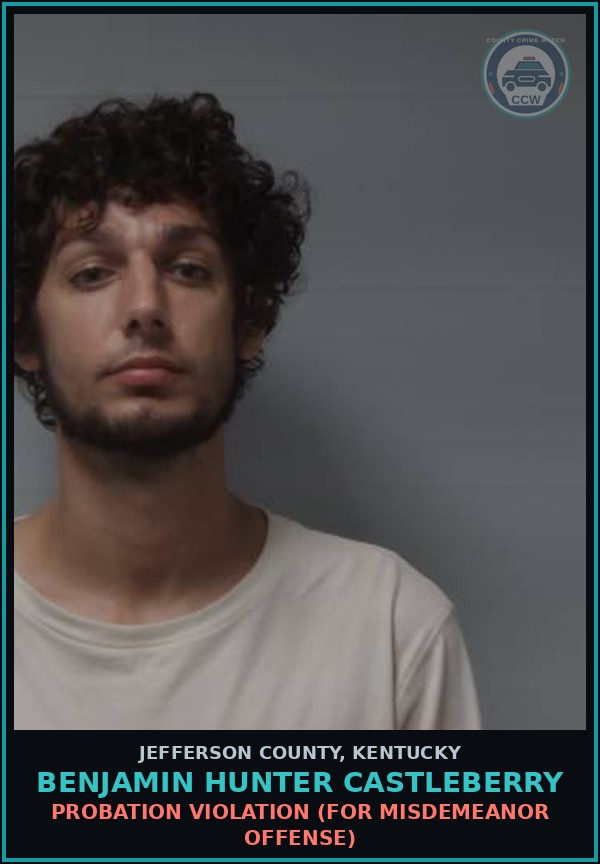 Booking mugshot of Benjamin Hunter Castleberry in Jefferson County