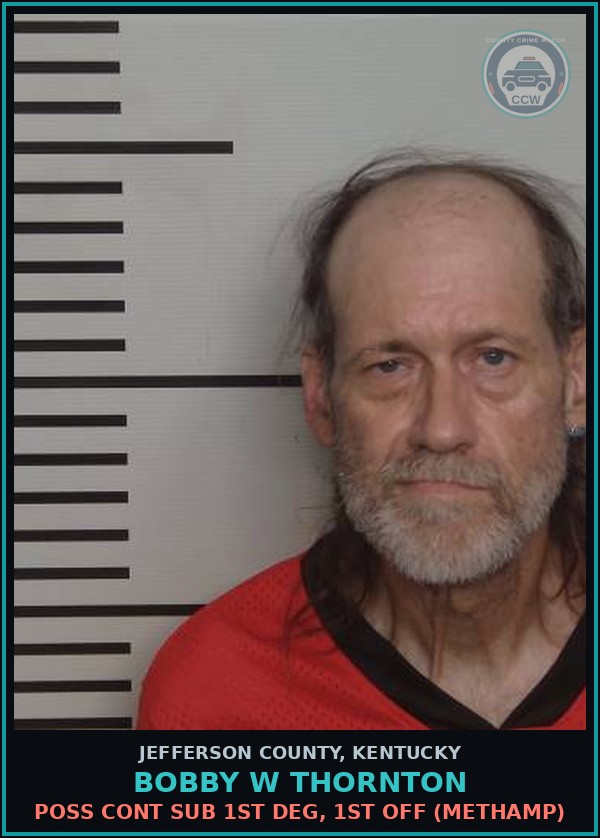 Booking mugshot of Bobby W Thornton in Jefferson County