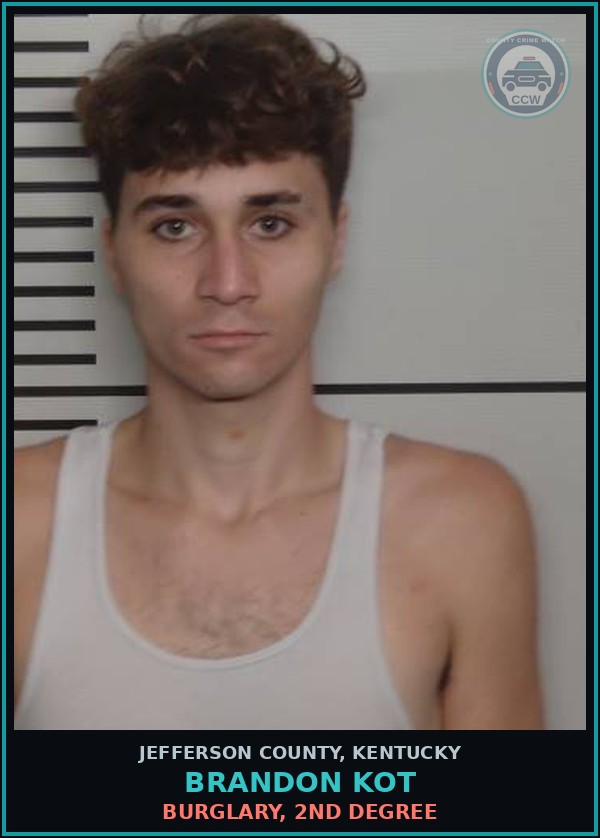 Booking mugshot of Brandon Kot in Jefferson County