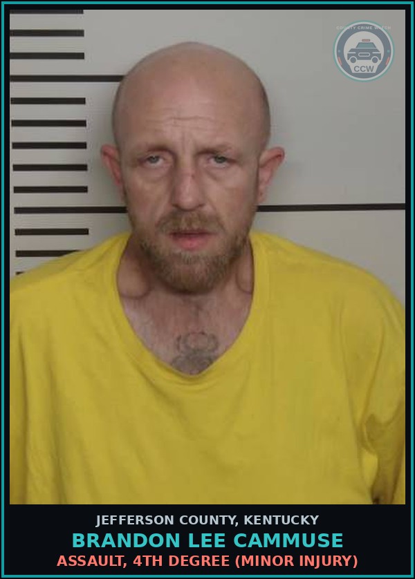 Booking mugshot of Brandon Lee Cammuse in Jefferson County