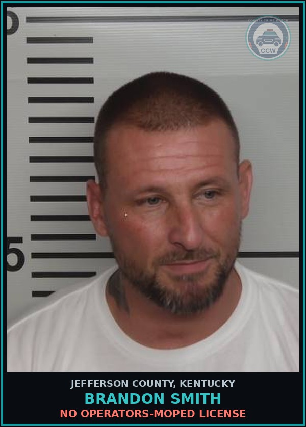 Booking mugshot of Brandon Smith in Jefferson County