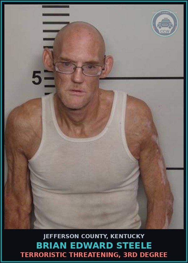 Booking mugshot of Brian Edward Steele in Jefferson County